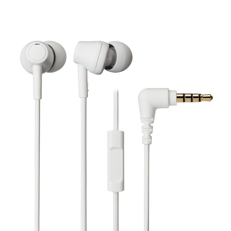 Audio-Technica ATH-CK350XIS Inner Earphone with Mic (White)