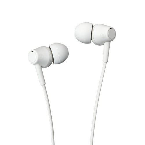 Audio-Technica ATH-CK350XIS Inner Earphone with Mic (White)