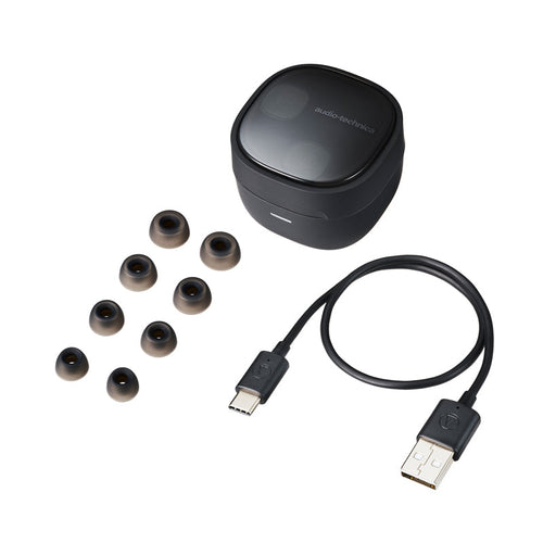 Audio-Technica ATH-SQ1TW2 True Wireless Earbuds (Black)