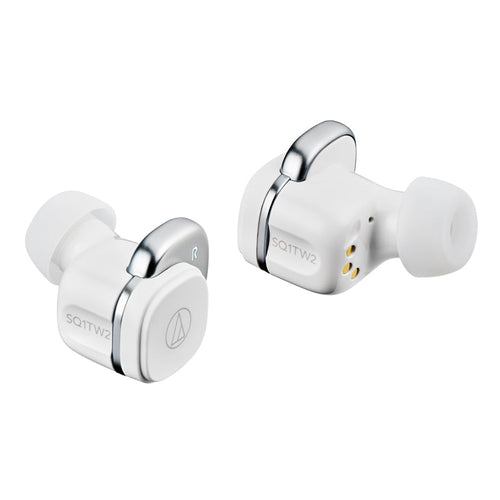 Audio-Technica ATH-SQ1TW2 True Wireless Earbuds (White)