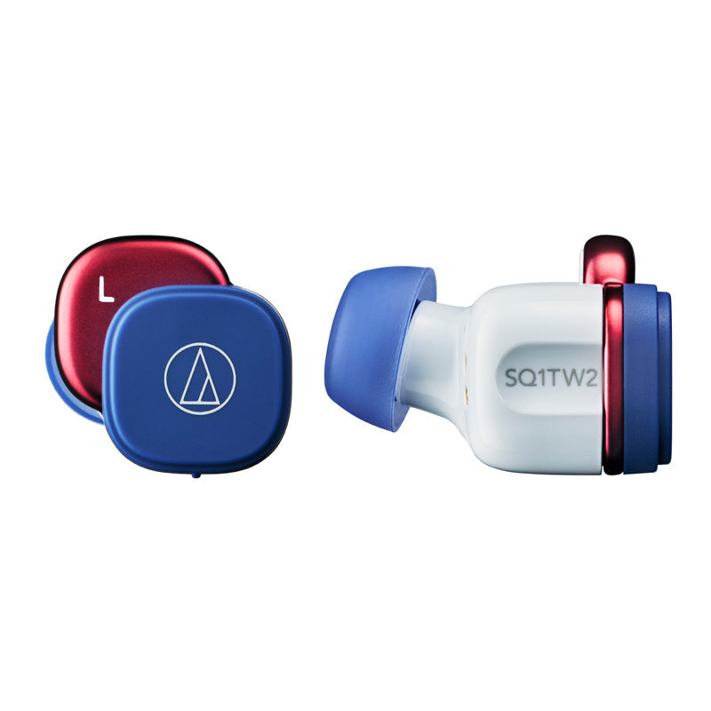 Audio-Technica ATH-SQ1TW2 True Wireless Earbuds (Navy Red)