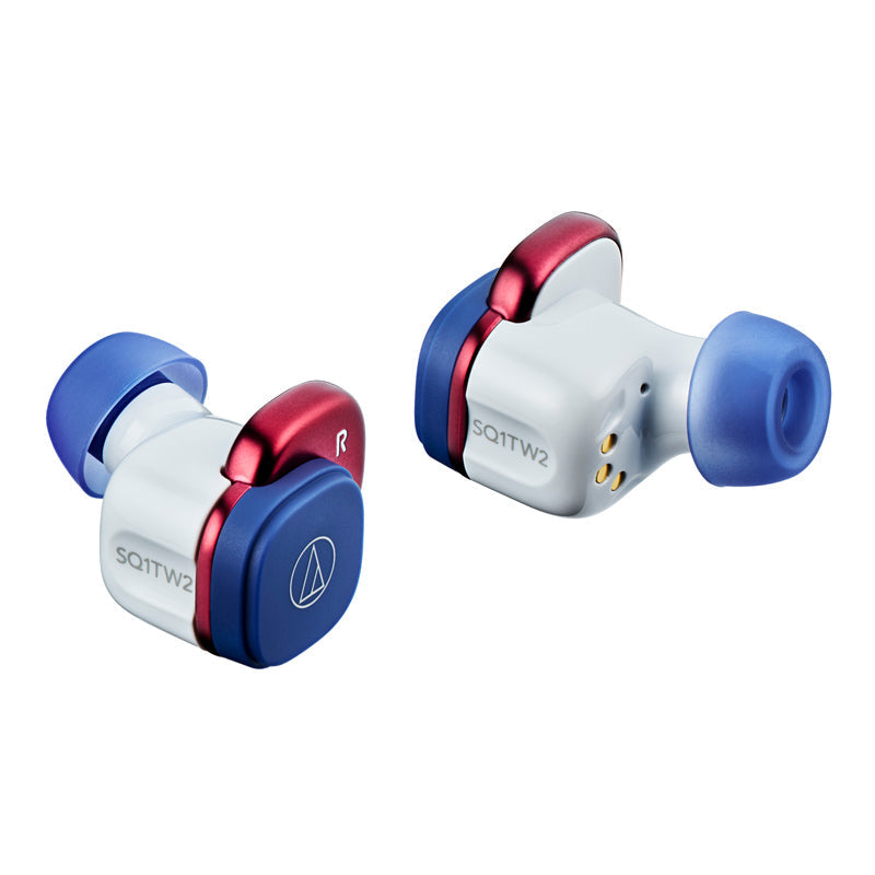Audio-Technica ATH-SQ1TW2 True Wireless Earbuds (Navy Red)