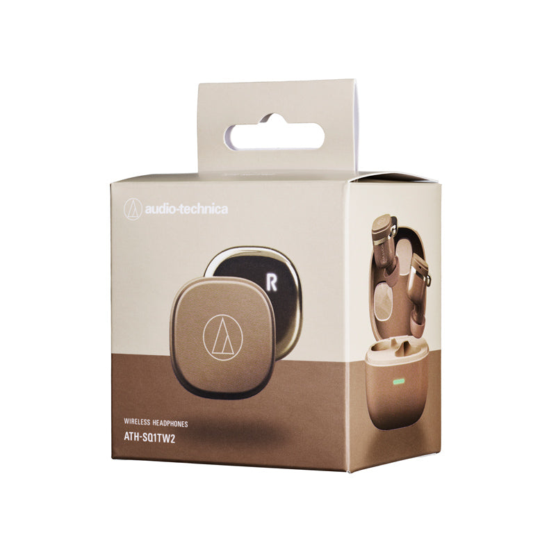 Audio-Technica ATH-SQ1TW2 True Wireless Earbuds (Café Latte)
