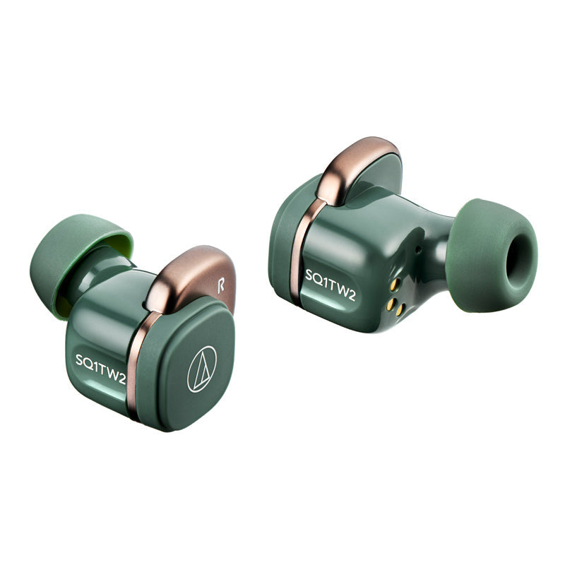 Audio-Technica ATH-SQ1TW2 True Wireless Earbuds (Forest Green)