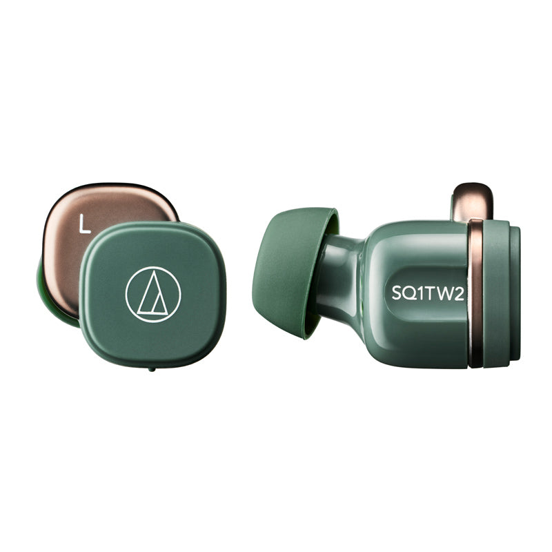 Audio-Technica ATH-SQ1TW2 True Wireless Earbuds (Forest Green)