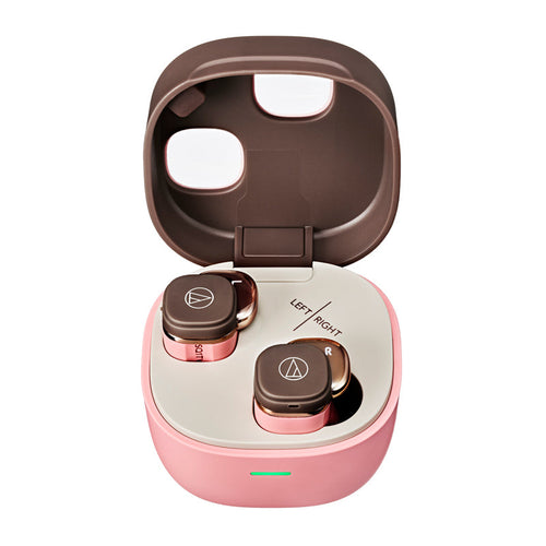 Audio-Technica ATH-SQ1TW2 True Wireless Earbuds (Pink Brown)
