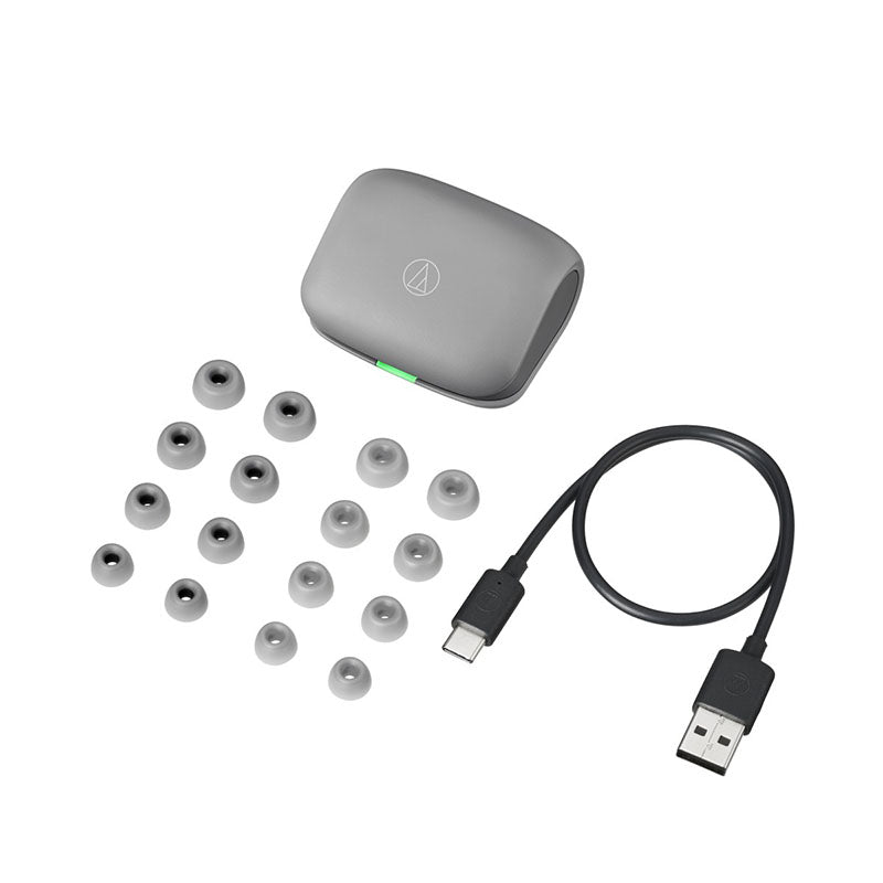 Audio-Technica ATH-TWX7 True Wireless Earbuds (Grey)