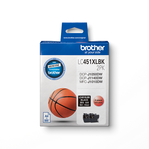 Brother LC451XLBK 2PK Black Ink Cartridge