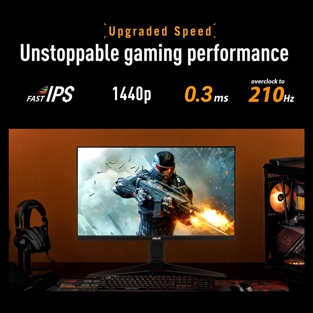Asus TUF Gaming VG27AQL5A - 27 QHD Fast IPS 210Hz (OC) Gaming Monitor