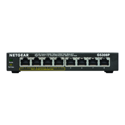 Netgear GS308P-100UKS 8 Port PoE Gigabit Desktop Switch