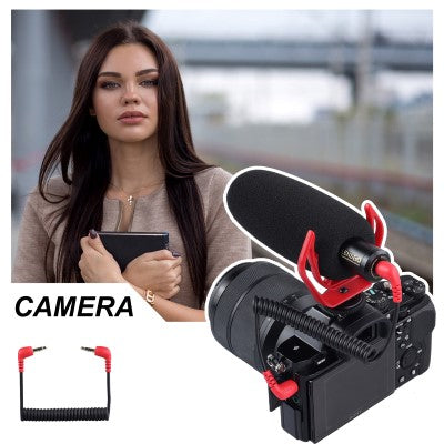LENSGO Super-Cardioid Interview Live Stream Microphone 5m Range For Pro Vlogging (Black)