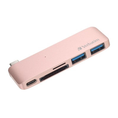Verbatim Type C Hub with C connector (Rose Gold)