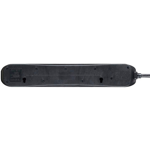 MasterPlug 2M 4 Socket Individual Switched w LED indicator Black (SWC42NB-MPA)