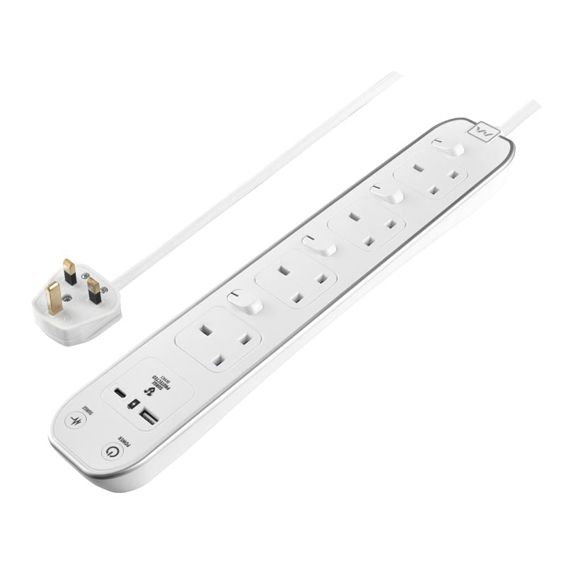 Masterplug SWSRGUAC2042PW 4G 2M USB Type-C PD20W Extension with switch