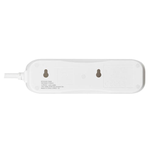 Masterplug BTGUAC102N 2Way 2M Extension Lead w USB A+C
