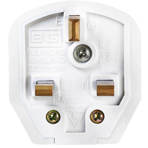 Masterplug 7W-MPA 13 Amp Rubber Plug (White)
