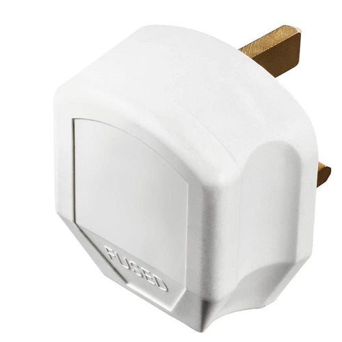 Masterplug 7W-MPA 13 Amp Rubber Plug (White)