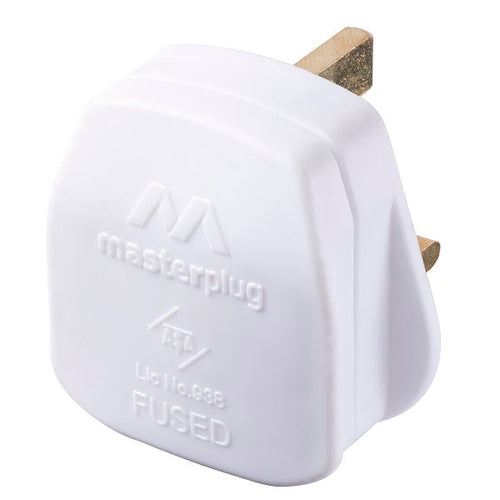 Masterplug PT13W-MPA 13A Plug with 13 Amp Fuse (White)