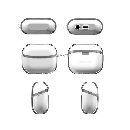 N.Brandz N-Clair-Bud3-CL Samsung Galaxy Buds3/Pro/3FE Ultra-Clear Case with Lanyard