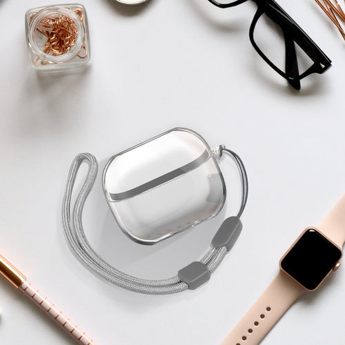 N.Brandz N-Clair-Bud3-CL Samsung Galaxy Buds3/Pro/3FE Ultra-Clear Case with Lanyard