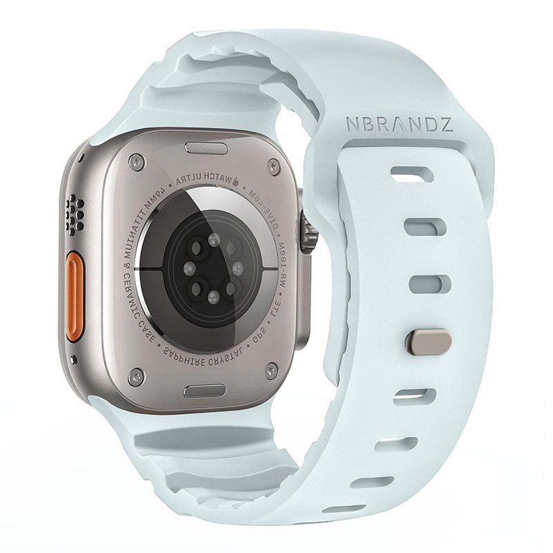 N.Brandz N-SBPro-49-IB Sport Band Pro for Apple Watch 49/46/45/44/42mm Series Ultra, 1-10/SE (Ice Blue)