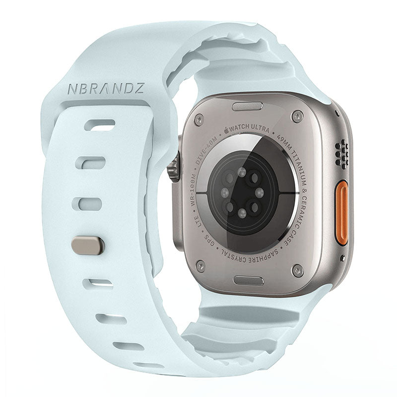 N.Brandz N-SBPro-49-IB Sport Band Pro for Apple Watch 49/46/45/44/42mm Series Ultra, 1-10/SE (Ice Blue)