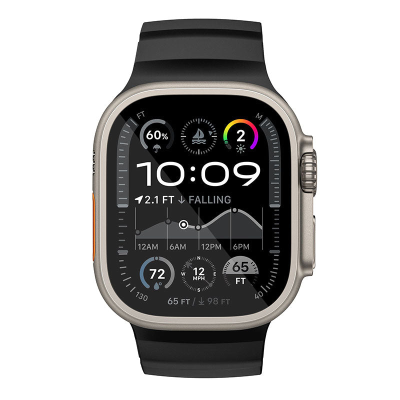 N.Brandz N-SBPro-49-BK Sport Band Pro for Apple Watch 49/46/45/44/42mm Series Ultra, 1-10/SE (Black)