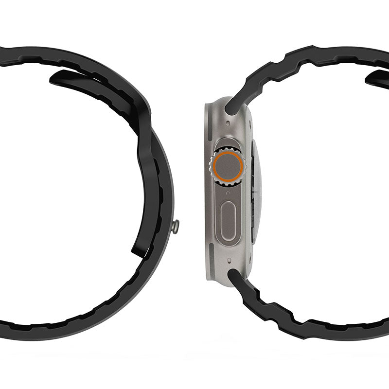 N.Brandz N-SBPro-49-BK Sport Band Pro for Apple Watch 49/46/45/44/42mm Series Ultra, 1-10/SE (Black)