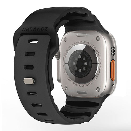 N.Brandz N-SBPro-49-BK Sport Band Pro for Apple Watch 49/46/45/44/42mm Series Ultra, 1-10/SE (Black)