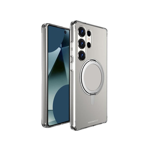 Nbrandz/N Mag360-S25U-CL/MagClair with 360 O Stand Samsung S25 Ultra Clear Protective Case
