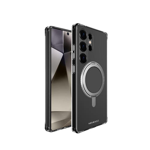 Nbrandz/N Mag360-S25U-CL/MagClair with 360 O Stand Samsung S25 Ultra Clear Protective Case