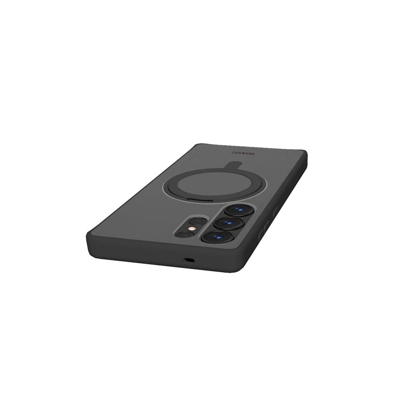 Nbranz/N Mag360-S25U-BK/MagClair with 360 O Stand Samsung S25 Ultra Black Protective Case