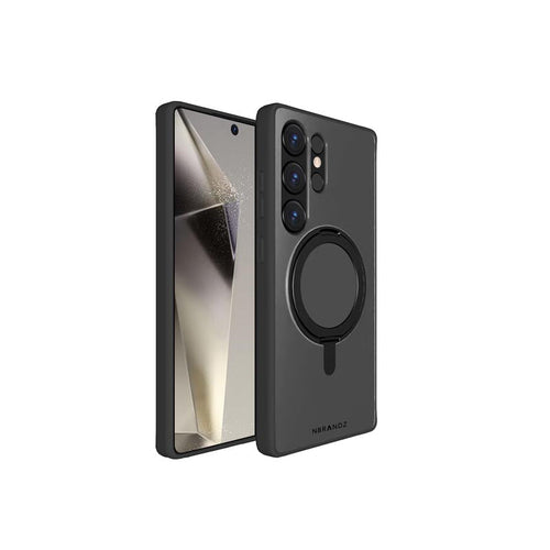 Nbranz/N Mag360-S25U-BK/MagClair with 360 O Stand Samsung S25 Ultra Black Protective Case