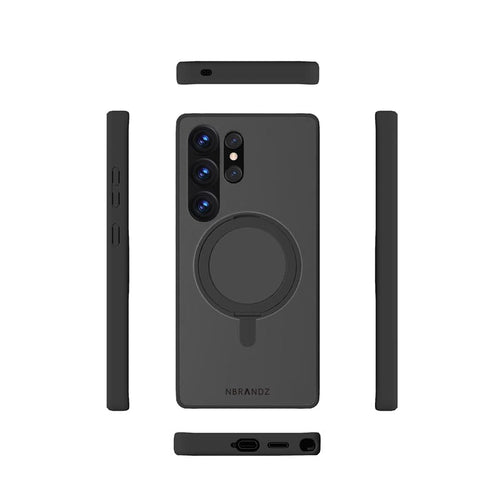 Nbranz/N Mag360-S25U-BK/MagClair with 360 O Stand Samsung S25 Ultra Black Protective Case