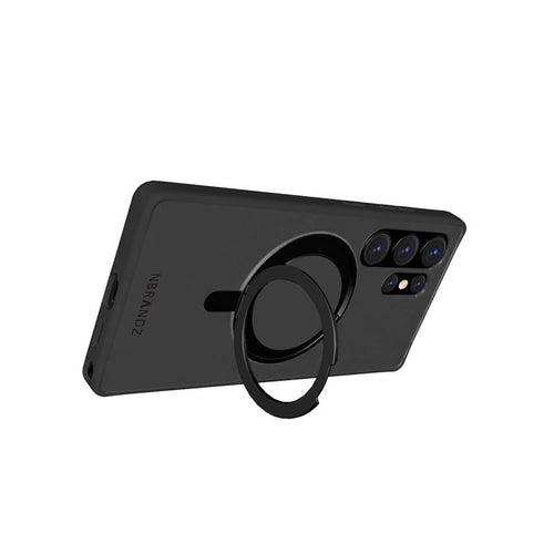 Nbranz/N Mag360-S25U-BK/MagClair with 360 O Stand Samsung S25 Ultra Black Protective Case