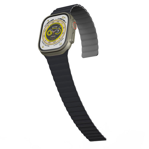 N.Brandz Urbanlife/N-WB49-LINKRE-MG/LINK 49mm/45mm/44mm/42mm-Midnight Grey Reversible Apple Watch Bands