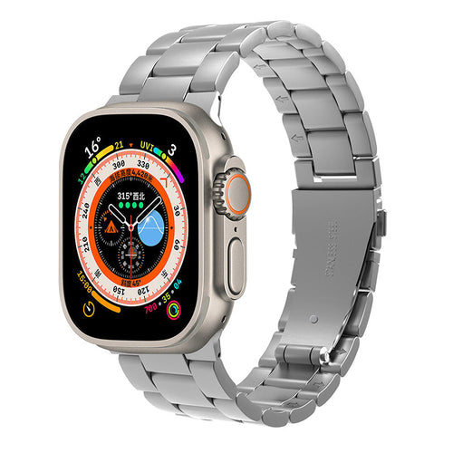 N.Brandz Urbanlife/N-WB49-LINKSTL-SV/LINK 49mm/45mm/44mm/42mm-Silver Steel Apple Watch Bands