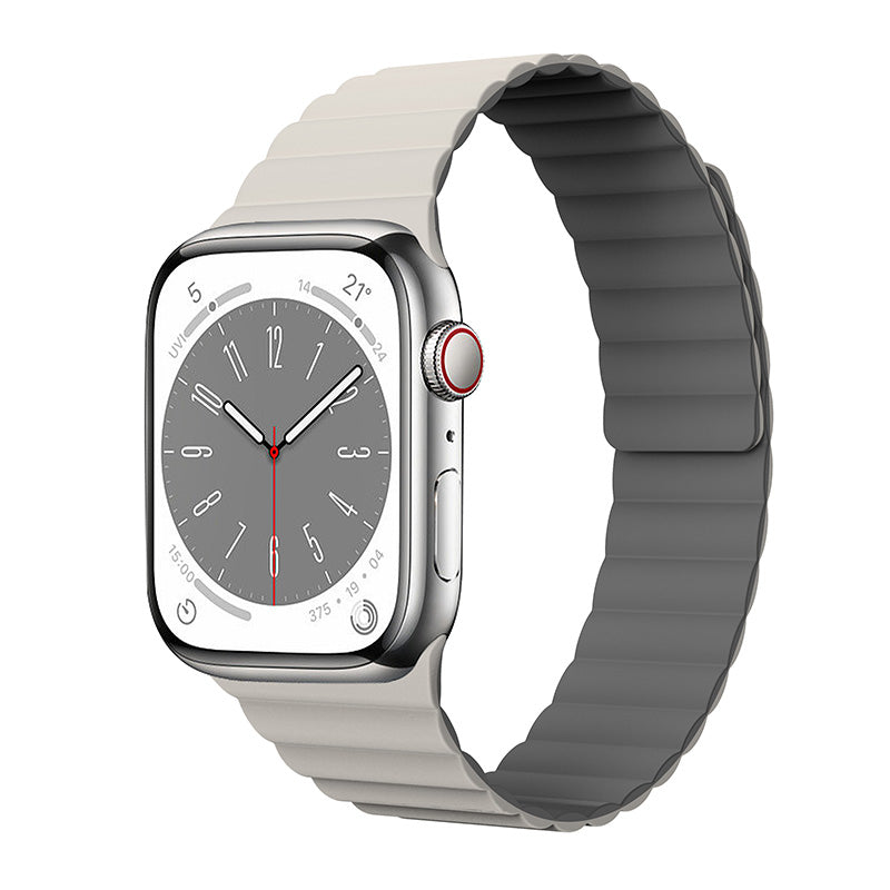 N.Brandz Urbanlife/N-WB41-LINKRE-WG/LINK 41mm/40mm/38mm-White Grey Reversible Apple Watch Bands
