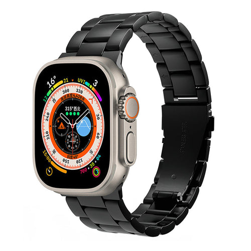 N.Brandz Urbanlife/N-WB49-LINKSTL-BK/LINK 49mm/45mm/44mm/42mm-Black Steel Apple Watch Bands