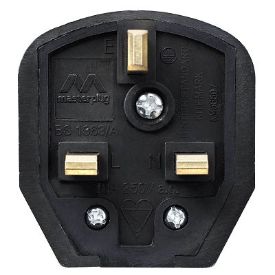 Masterplug 7B-MPA 13 Amp Rubber Plug (Black)