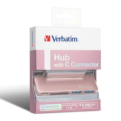 Verbatim Type C Hub with C connector (Rose Gold)