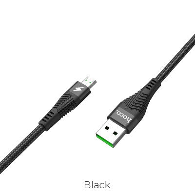 HOCO U53 4A Flash Micro Charging Cable (Black)