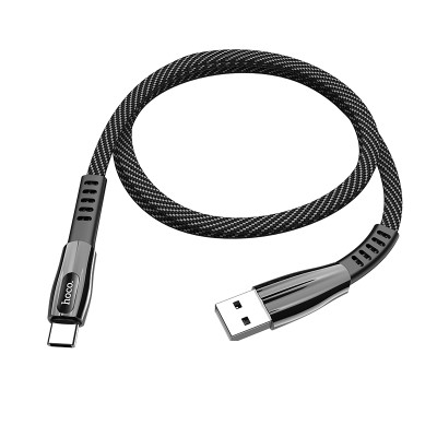 HOCO U70 Splendor USB A to USB-C Charging Cable 1.2M (Dark Grey)