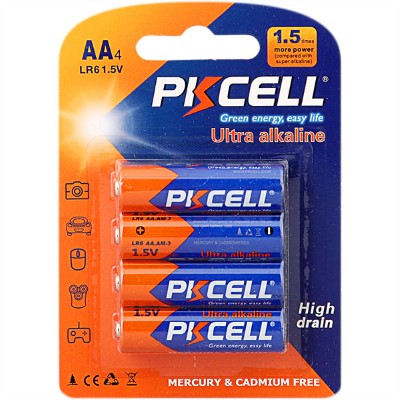 Pkcell Ultra Digital Alkaline Battery 1.5V AA/LR6 4 in 1