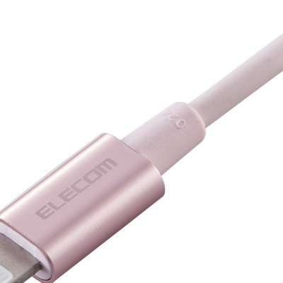 Elecom MPA-UALPS10 Durable Aluminium Connector 1m Lightning Cable (Pink)