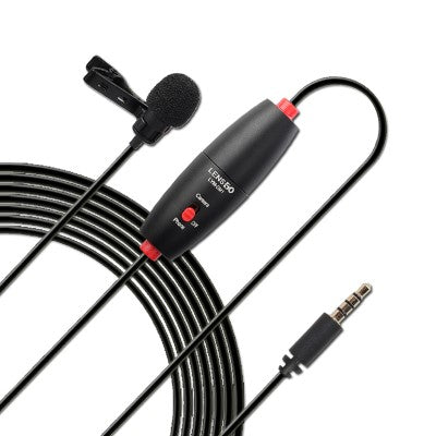 LENSGO 2-in-1 Omni Directional Lavalier Video Interview Condenser Dual Microphone With 6m Cable (Black)
