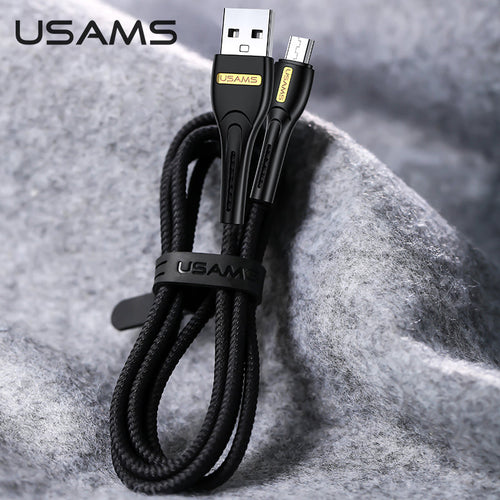 Usams US-SJ389 USB-A To Micro USB Charging Cable 2A 1M (Black)