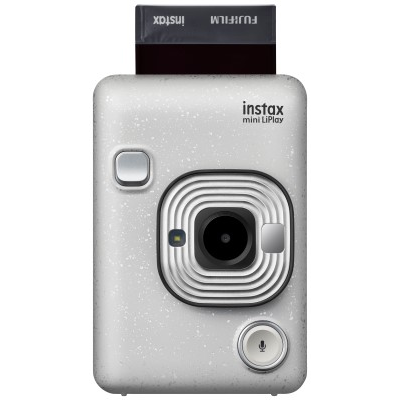 Fuji Instax Mini LiPlay Instant Camera (Stone White)