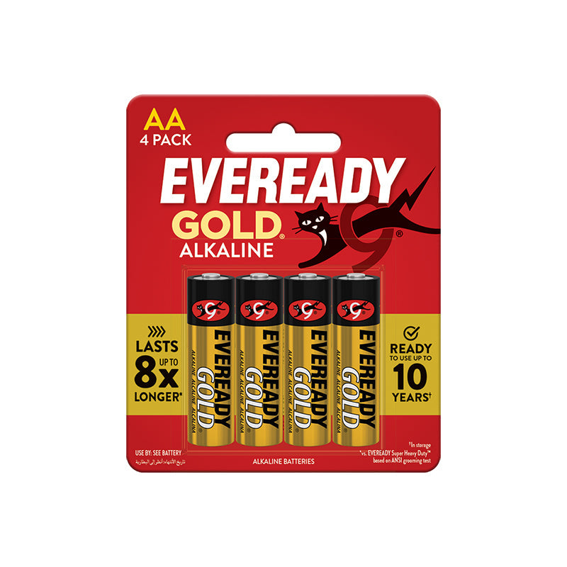 Eveready Gold A91 BP4 AA Alkaline Battery