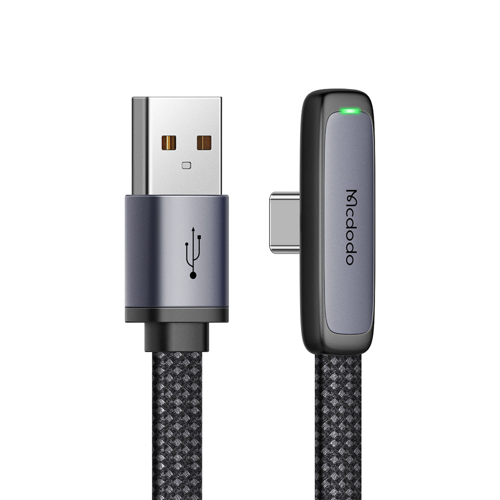 Mcdodo CA-3340 90 Degree 100W A-C Super Charge Data Cable (1.2M) - Black